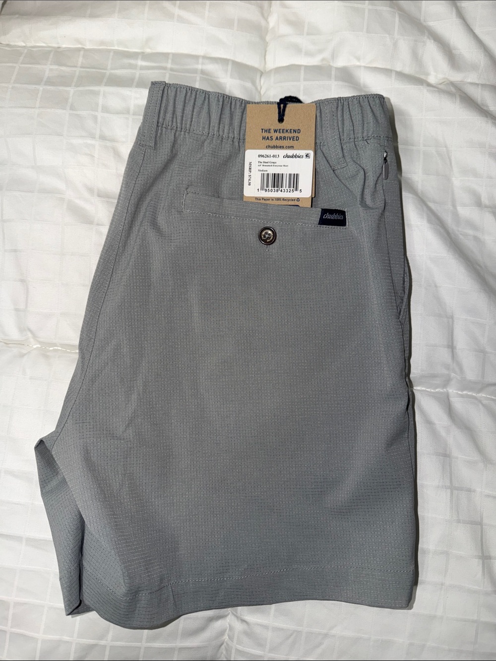 chubbies Light Gray Performance shorts